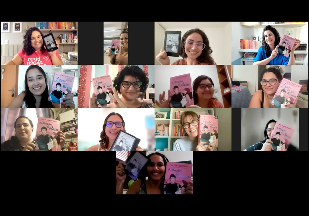 Participantes durante encontro online do clube